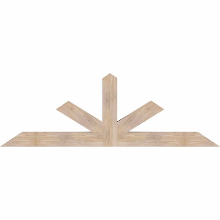 Ekena Millwork Saratoga Smooth Timber Gable Bracket, Douglas Fir, 84"W x 28"H x 5 1/2"D x 5 1/2"F, 8/12 Pitch GBW084X28X0606SAR00SDF